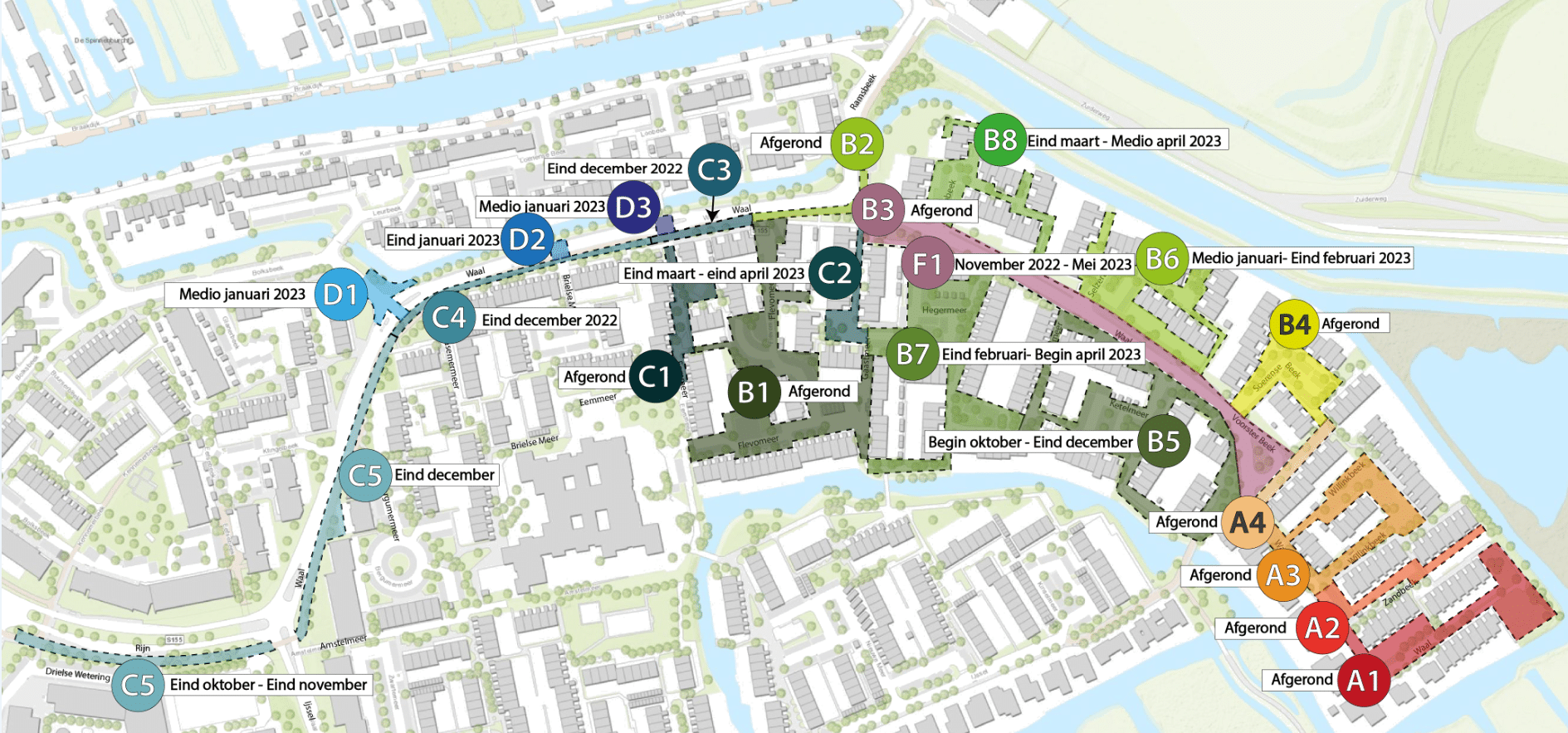 Fases herinrichting Meren en Bekenbuurt Fases herinrichting Meren en_Bekenbuurt