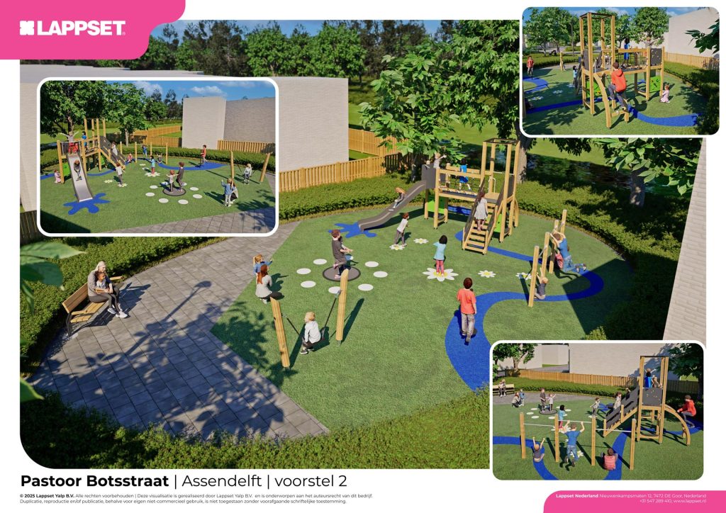 Speelplaats Pastoor Botsstraat voorstel 1 Speelplaats Pastoor Botsstraat voorstel 2