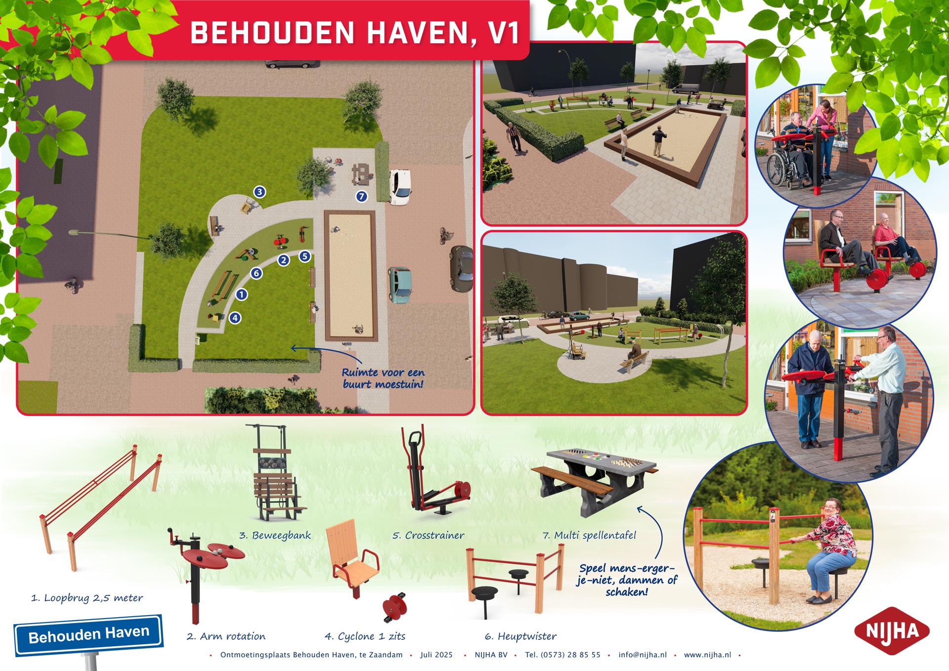 Voorstel 1 Speelplaats Behouden Haven hoek Nova Zembla
