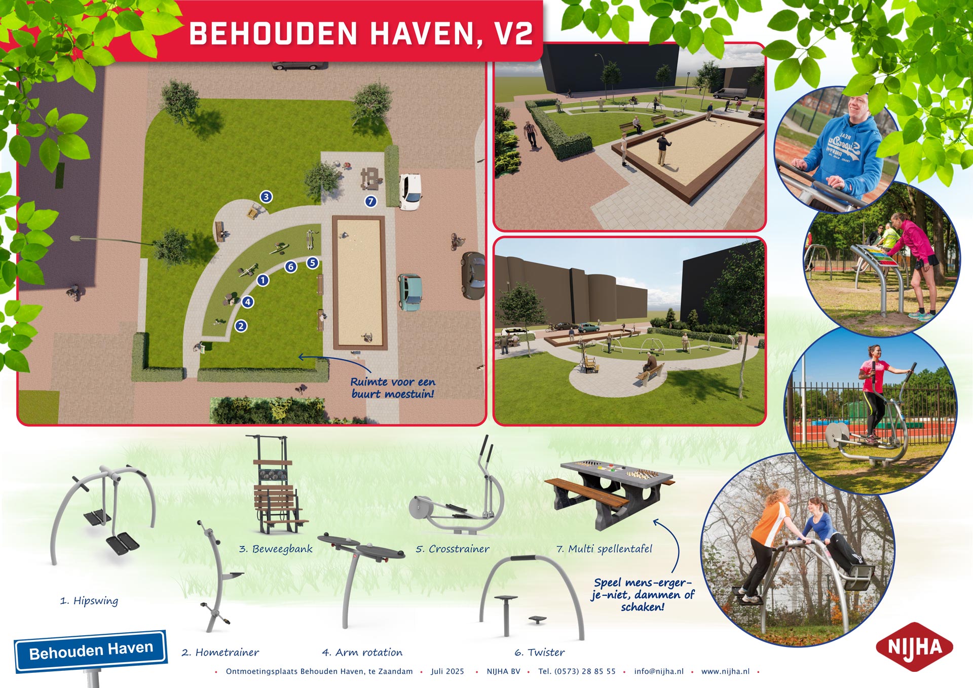Voorstel 2 Speelplaats Behouden Haven hoek Nova Zembla