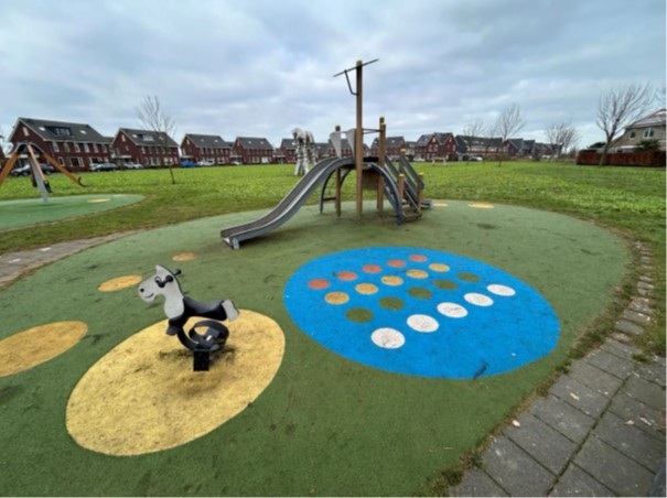 Dit is de huidige speelplaats de Groene Drager 1 (foto mei 2025)