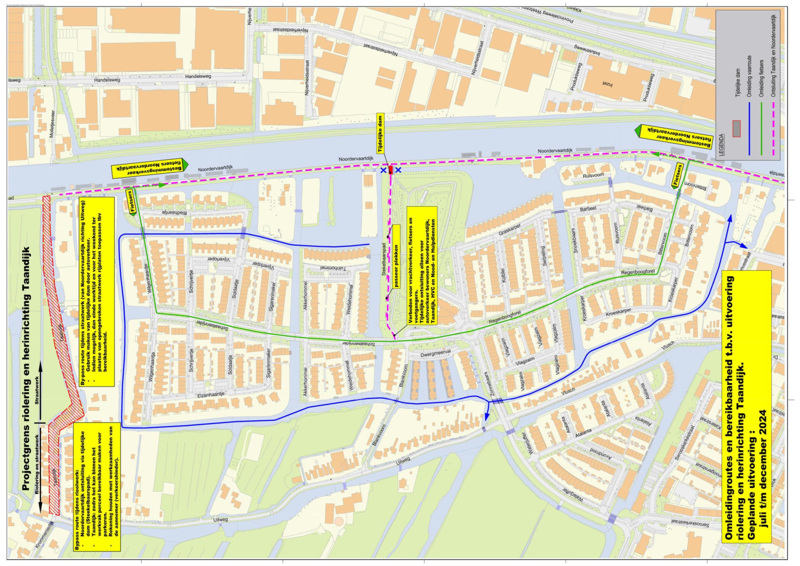 Taandijk - Omleidingsroutes omgeving Willis Taandijk - Omleidingsroutes omgeving Willis