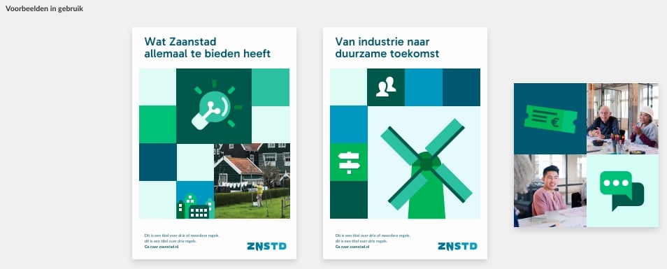 Voorbeelden mozaïekgrid